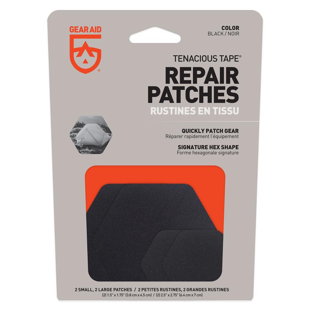 Gear Aid Tenacious Tape Hex Repair Patches - Black/Clear